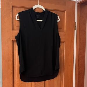 Ann Taylor Black Sleeveless V-Neck Blouse